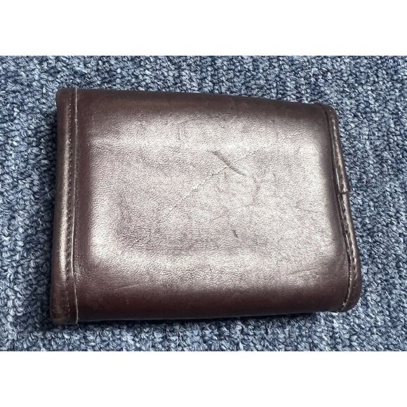 Coach Vtg Glove Tanned Mahogany Leather Multifunction Coin Purse Wallet WOW - Picture 2 of 11